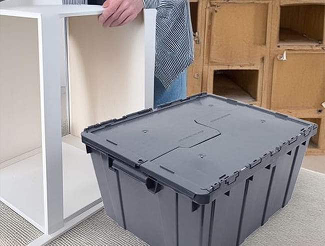 cajas de plástico con tapa