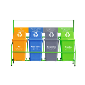 Set Ecológico De 4 Botes Con Marco