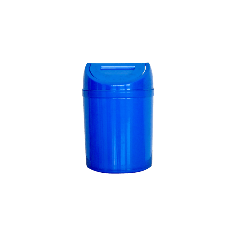 Bote De Ropa Azul Bote Mini Ganzo 3.5 Lt. Azul Con Tapa Balancín